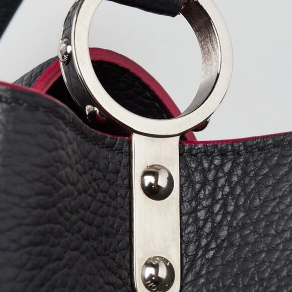 Louis Vuitton Cobalt/Fuchsia Taurillon Leather Capucines PM Bag - Picture 5 of 12